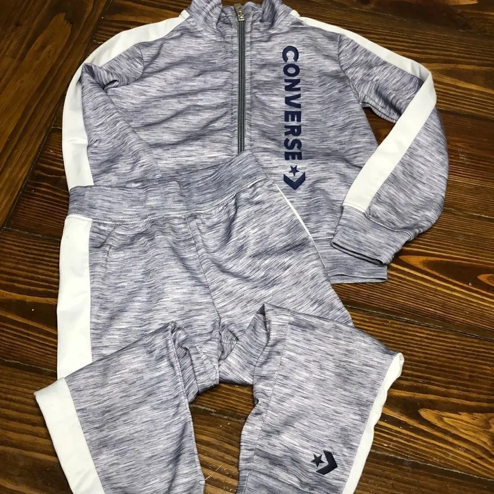 Converse Gray and White Toddler Sweatsuit 3T